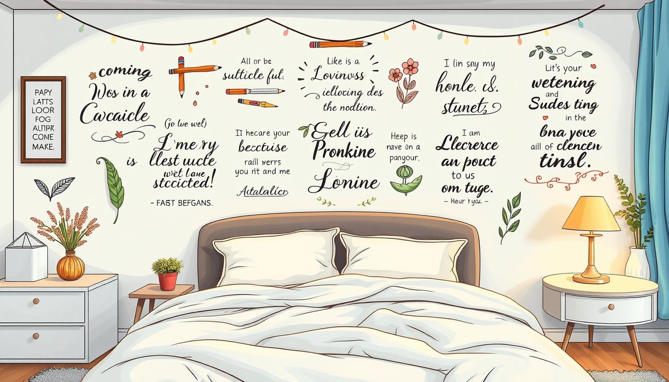 Tür-/Wandtattoo Schlafzimmer Design – 50x18 Cm, Schwarz, Selbstklebend, Hauchdünn & Rückstandslos Entfernbar
