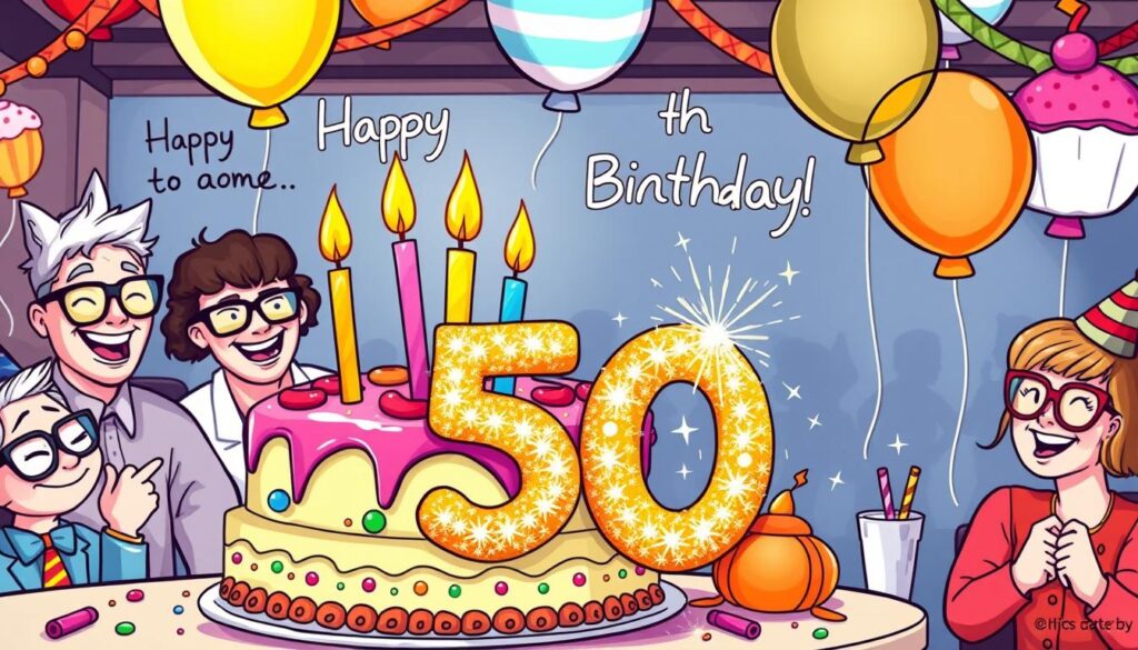 Humorvolle Glückwünsche zum 50. Geburtstag