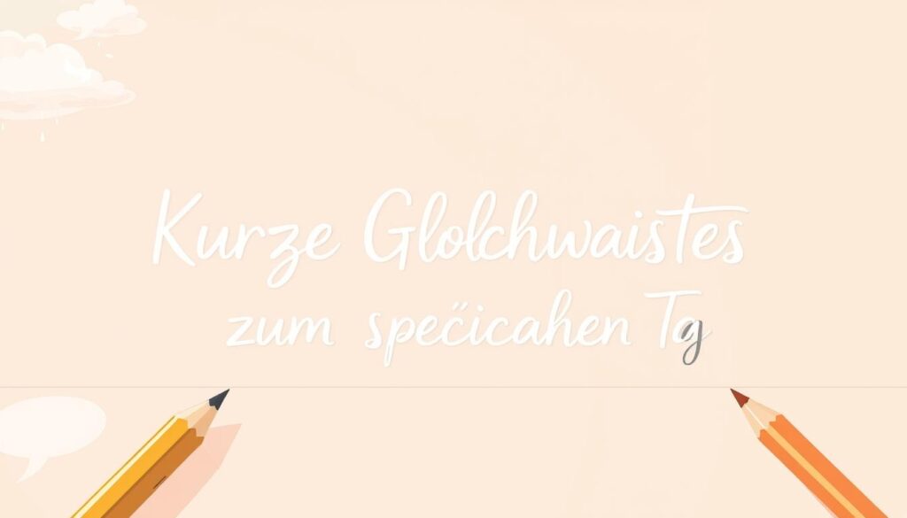 Kurze Glückwünsche zum besonderen Tag