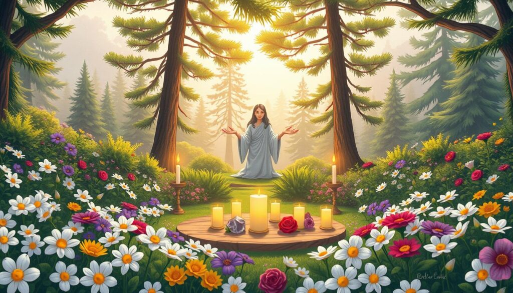 Blumen in spirituellen Ritualen