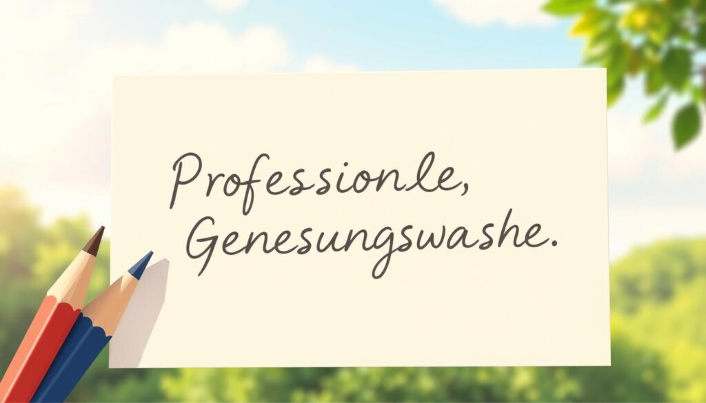 Professionelle Genesungswünsche