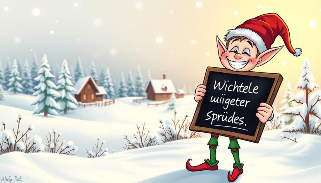 Wichtel zieht ein Sprüche